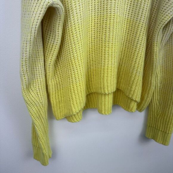 Duffy Women’s Cream Pastel Yellow Ombre Cashmere Blend Funnel Neck Sweater - Picture 6 of 8